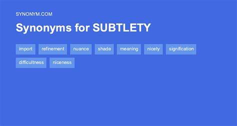 subtlety synonym|subtle antonym.